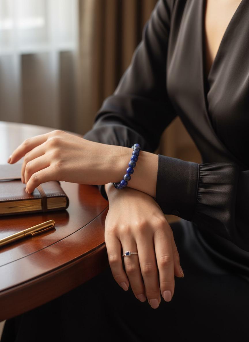 Evaarah - Energised🔷 Lapis Lazuli Bracelet – Wisdom, Truth & Inner Vision